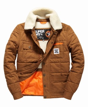 Superdry Redford Férfi Kabát Barna | ZLNAU3678